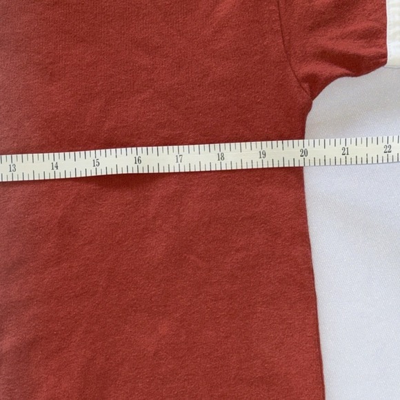 Forever 21 + Womens Large Red-Orange Short Sleeve Ringer T-Shirt Dress - Picture 4 of 6